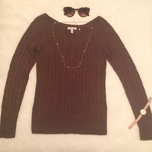 Sweater off the shoulder. Aeropostale. Size US M. Brown. Used. Smoke free home❤️ - Picture 1 of 8